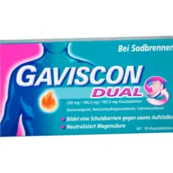 GAVISCON Dual 250mg/106,5mg/187,5mg Kautabletten 16 St