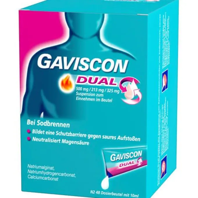 GAVISCON Dual 500mg/213mg/325mg Susp.z.Einn.Btl. 480 ml