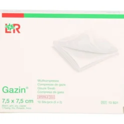 GAZIN Mullkomp.7,5x7,5 cm steril 8fach 5X2 St