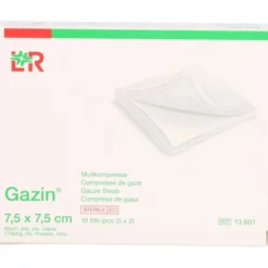GAZIN Mullkomp.7,5x7,5 cm steril 8fach 5X2 St