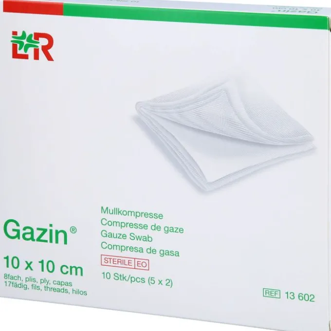 GAZIN Mullkomp.10x10 cm steril 8fach 5X2 St