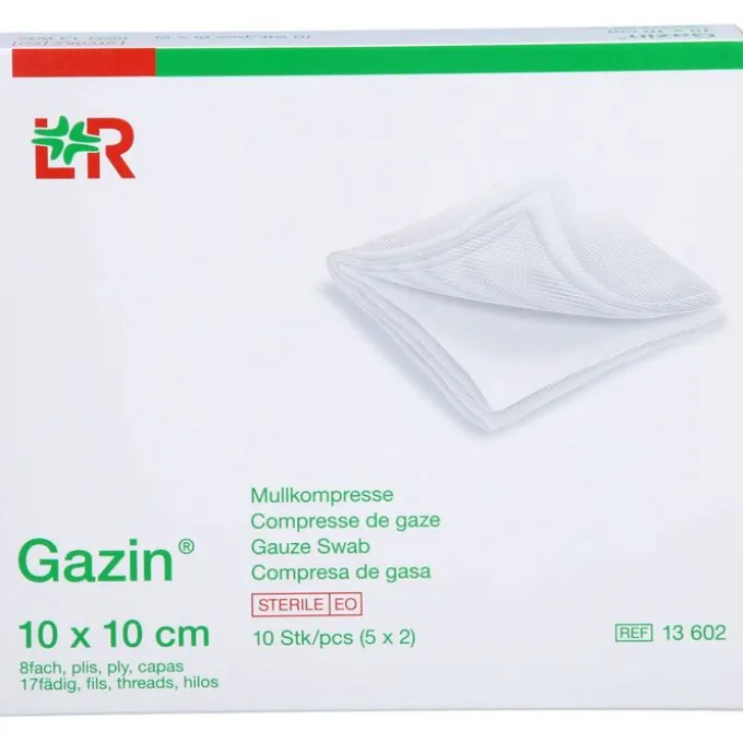 GAZIN Mullkomp.10x10 cm steril 8fach 5X2 St