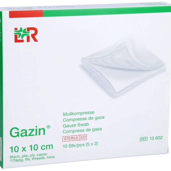 GAZIN Mullkomp.10x10 cm steril 8fach 5X2 St