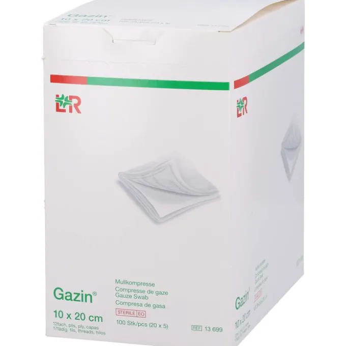GAZIN Mullkomp.10x20 cm steril 12fach extra groß 20X5 St