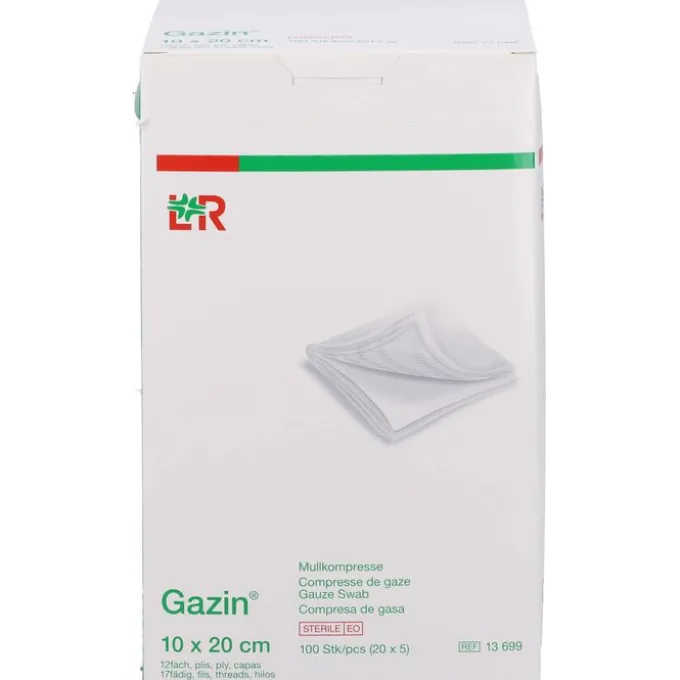 GAZIN Mullkomp.10x20 cm steril 12fach extra groß 20X5 St