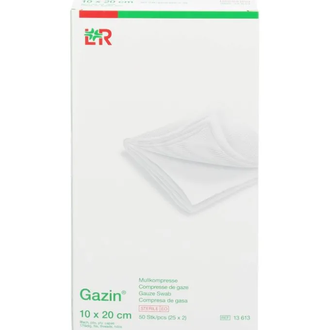 GAZIN Mullkomp.10x20 cm steril 8fach 25X2 St