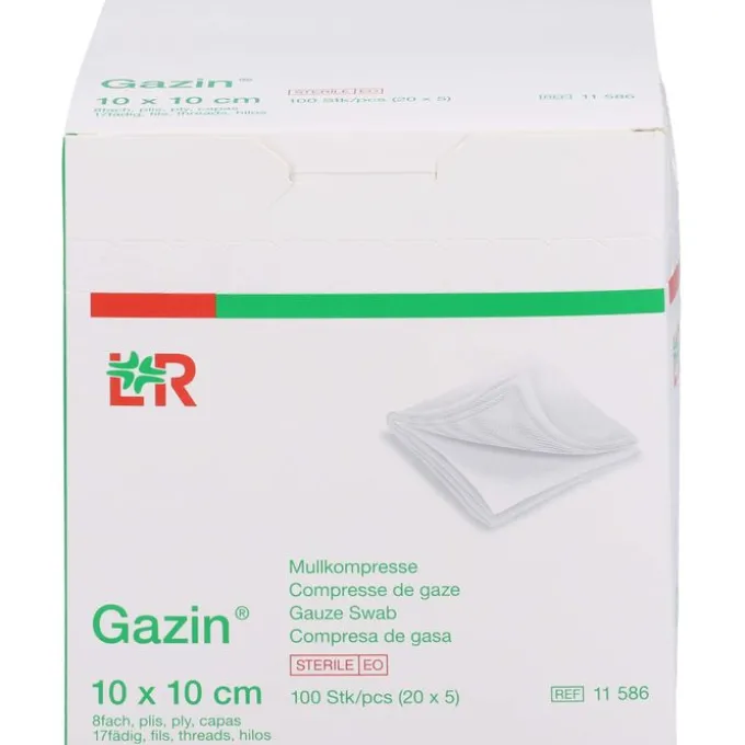 GAZIN Mullkomp.10x10 cm steril 8fach 20X5 St