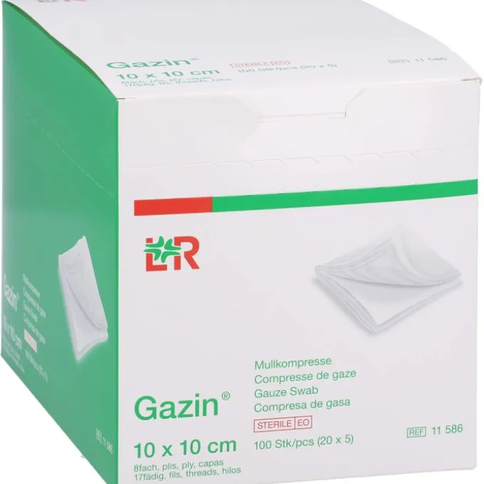 GAZIN Mullkomp.10x10 cm steril 8fach 20X5 St