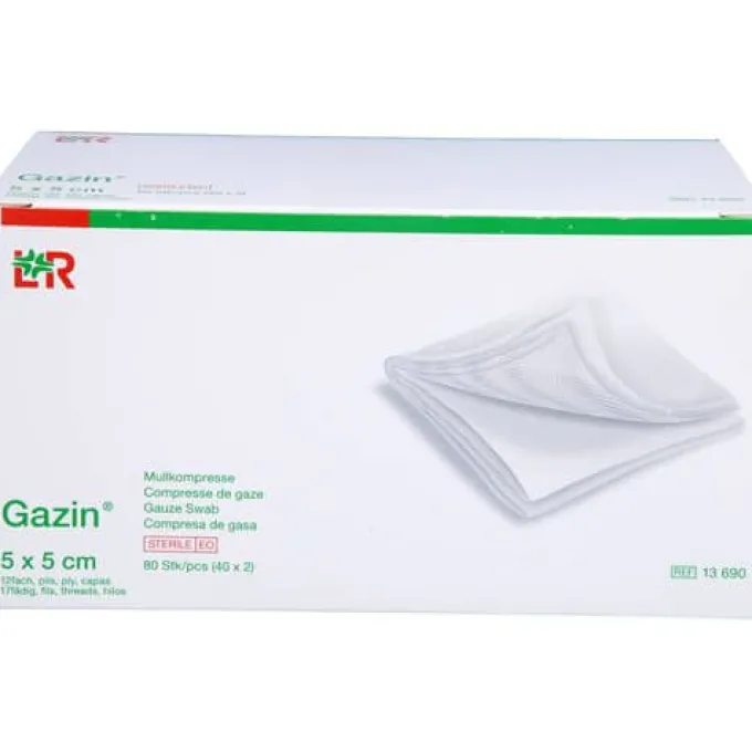 GAZIN Mullkomp.5x5 cm steril 12fach 40X2 St