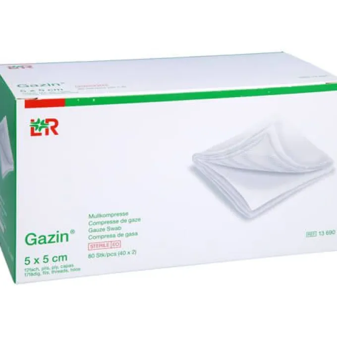 GAZIN Mullkomp.5x5 cm steril 12fach 40X2 St