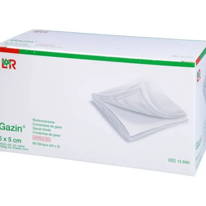 GAZIN Mullkomp.5x5 cm steril 12fach 40X2 St