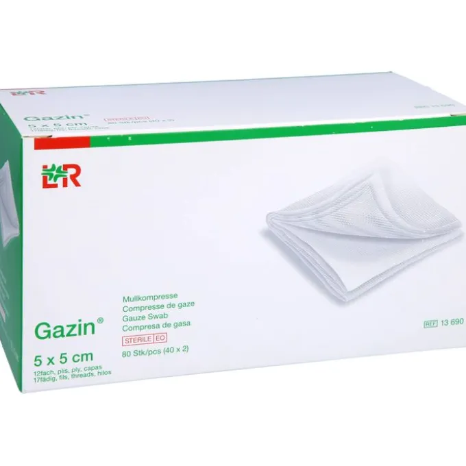 GAZIN Mullkomp.5x5 cm steril 12fach 40X2 St