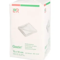 GAZIN Mullkomp.10x10 cm unsteril 12fach Op 100 St