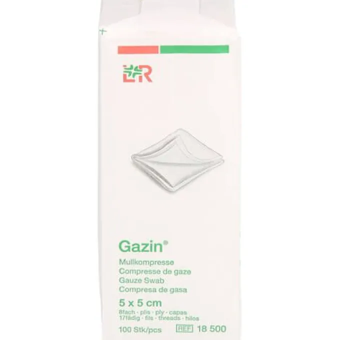 GAZIN Mullkomp.5x5 cm unsteril 8fach Op 100 St