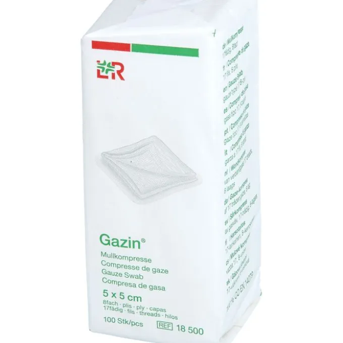 GAZIN Mullkomp.5x5 cm unsteril 8fach Op 100 St