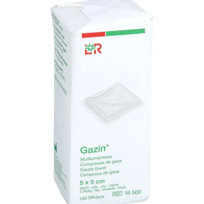 GAZIN Mullkomp.5x5 cm unsteril 8fach Op 100 St