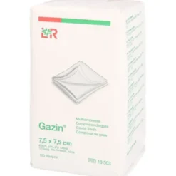 GAZIN Mullkomp.7,5x7,5 cm unsteril 8fach Op 100 St