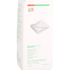 GAZIN Mullkomp.7,5x7,5 cm unsteril 12fach RK 100 St