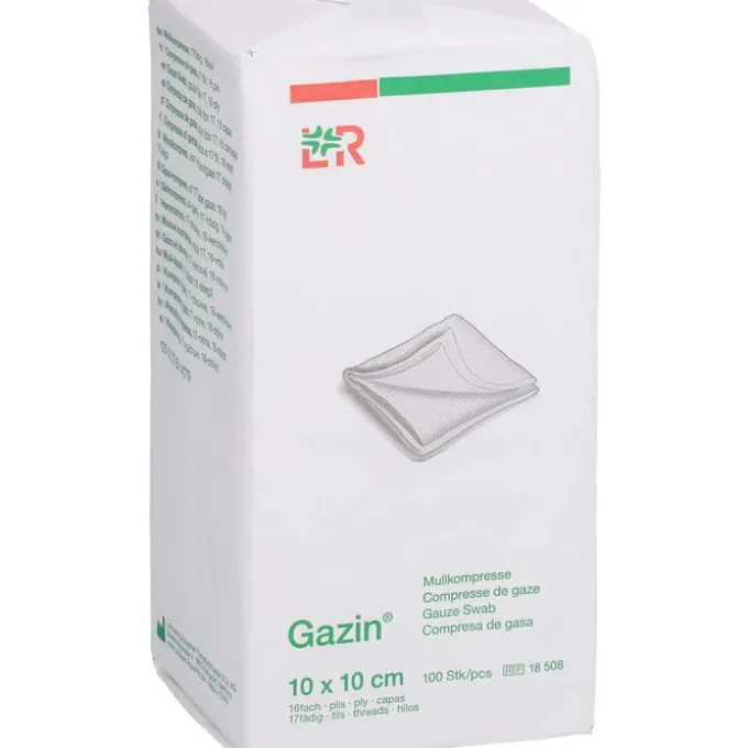 GAZIN Mullkomp.10x10 cm unsteril 16fach Op 100 St