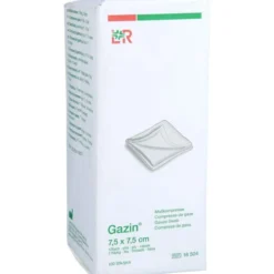 GAZIN Mullkomp.7,5x7,5 cm unsteril 12fach Op 100 St