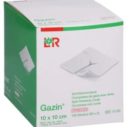 GAZIN Schlitzkompressen 10x10 cm steril 8fach 50X2 St