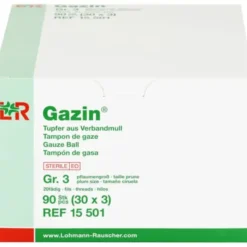 GAZIN Tupfer pflaumengroß steril Gr.3 20fädig 30X3 St