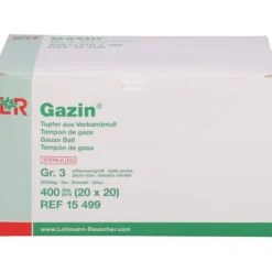 GAZIN Tupfer pflaumengr.steril o.RK a.Verbandmull 20X20 St