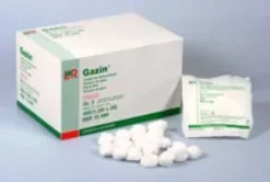 GAZIN Tupfer pflaumengr.steril o.RK a.Verbandmull 20X20 St