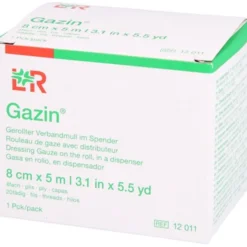 GAZIN Verbandmull 8 cmx5 m 4fach gerollt 1 St