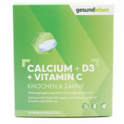 GESUND LEBEN Calcium 800 mg+D3+Vitamin C Br.-Tabl. 30 Stück