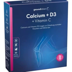 GESUND LEBEN Calcium 800 mg+D3+Vitamin C Br.-Tabl. 30 Stück