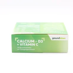 GESUND LEBEN Calcium 800 mg+D3+Vitamin C Br.-Tabl. 30 Stück