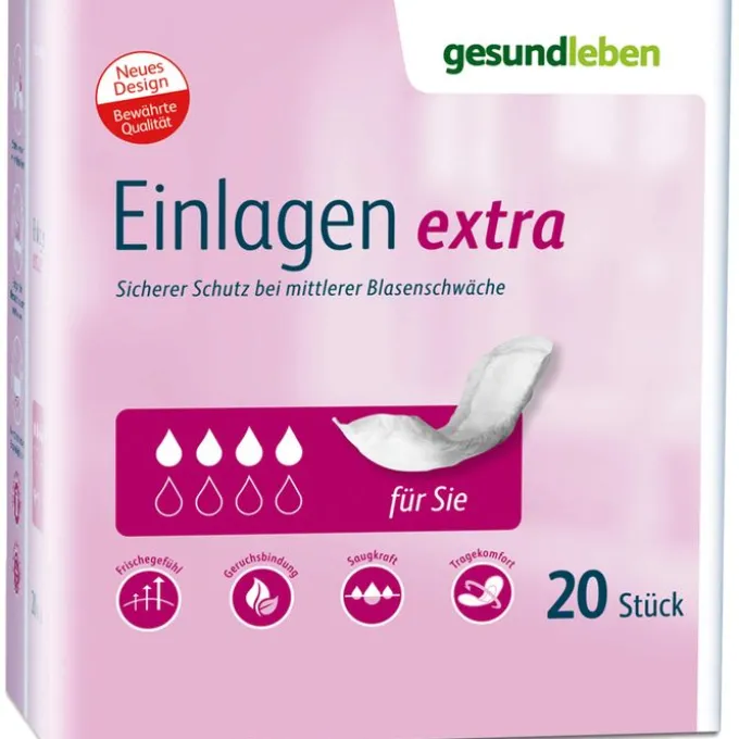 GESUND LEBEN Einlagen extra 20 St