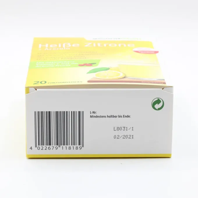 GESUND LEBEN heiße Zitrone+Acerola Pulver 20 Stück