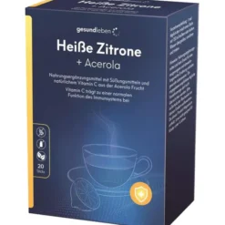 GESUND LEBEN heiße Zitrone+Acerola Pulver 20 Stück