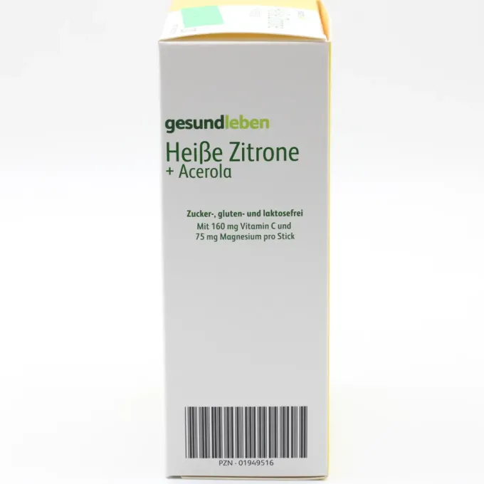 GESUND LEBEN heiße Zitrone+Acerola Pulver 20 Stück