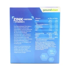 GESUND LEBEN Zink+Histidin+Vit.C Brausetabletten 30 Stück