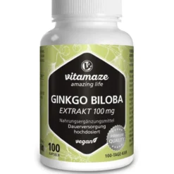 GINKGO BILOBA 100 mg hochdosiert vegan Kapseln 100 Stück