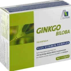 GINKGO 100 mg Kapseln+B1+C+E 192 Stück