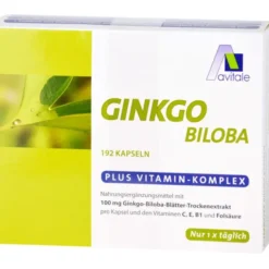 GINKGO 100 mg Kapseln+B1+C+E 192 Stück
