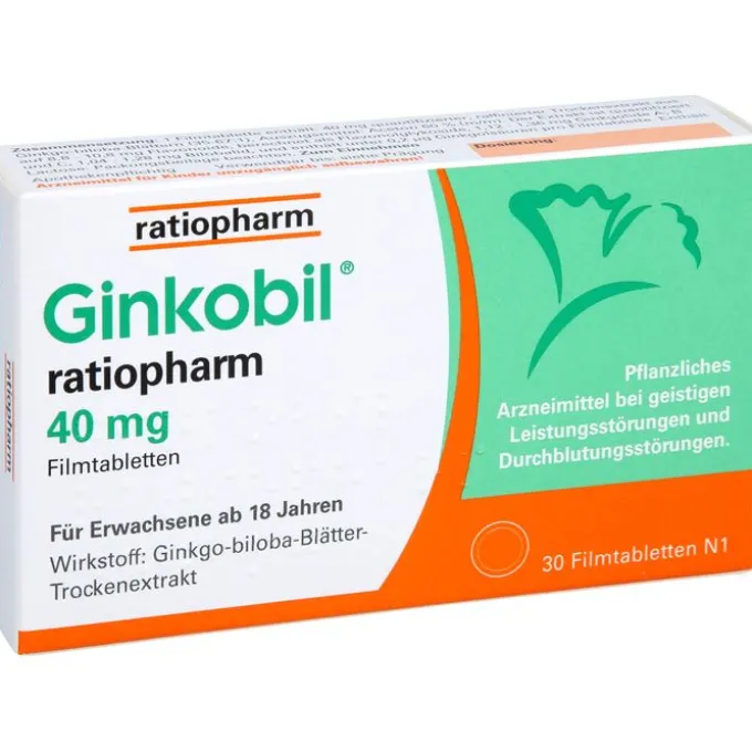 GINKOBIL-ratiopharm 40 mg Filmtabletten 30 St