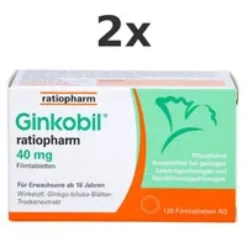 GINKOBIL-ratiopharm 40 mg Filmtabletten 2x120 St