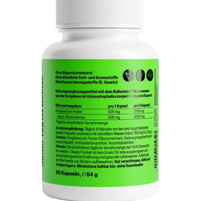GLUCOMANNAN SÄTTIGUNGSKAPSELN 90 Stück