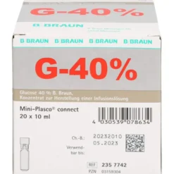 GLUCOSE 40% B.Braun Mini Plasco connect Inf.-L.-K. 20X10 ml