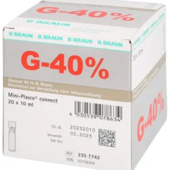 GLUCOSE 40% B.Braun Mini Plasco connect Inf.-L.-K. 20X10 ml