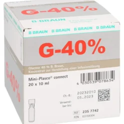 GLUCOSE 40% B.Braun Mini Plasco connect Inf.-L.-K. 20X10 ml