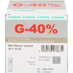 GLUCOSE 40% B.Braun Mini Plasco connect Inf.-L.-K. 20X10 ml