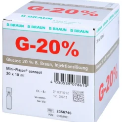 GLUCOSE 20% B.Braun Mini Plasco connect Inj.-Lsg. 20X10 ml