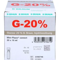 GLUCOSE 20% B.Braun Mini Plasco connect Inj.-Lsg. 20X10 ml