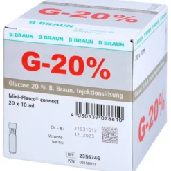 GLUCOSE 20% B.Braun Mini Plasco connect Inj.-Lsg. 20X10 ml